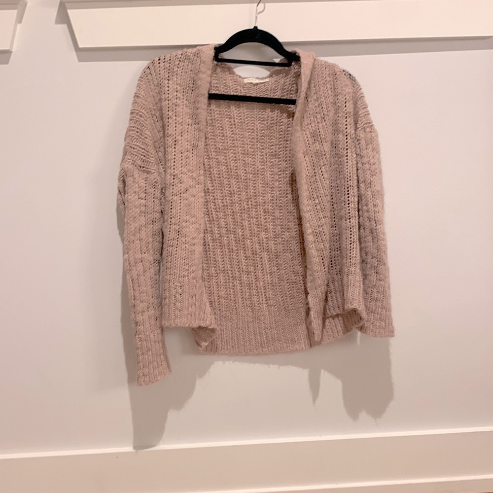 Comfy neutral pink cardigan